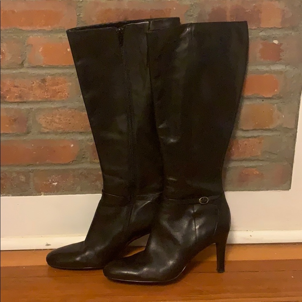 LAST CHANCE Loft Tall Black Leather Boots Size 7.5